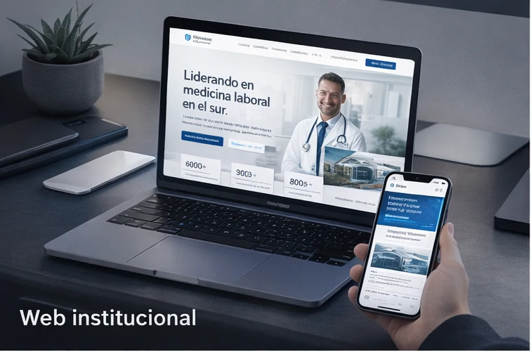 Web institucional profesional – Sur Medicina Laboral